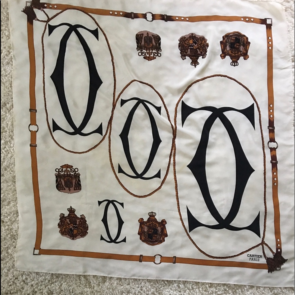 Cartier 100% silk scarf